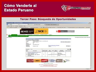 TERCERO : Búsqueda de Oportunidades
Ingrese al SEACE:
www.seace.gob.pe
Y dele clic en
Planes Anuales
 