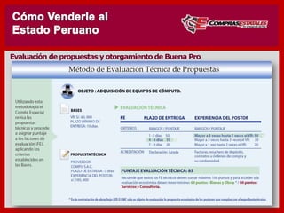 Evaluación de propuestas y otorgamiento de Buena Pro
 