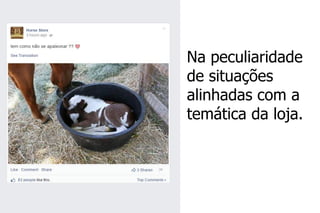 Na peculiaridade de situações alinhadas com a temática da loja.  