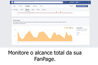 Monitore o alcance total da sua FanPage.  