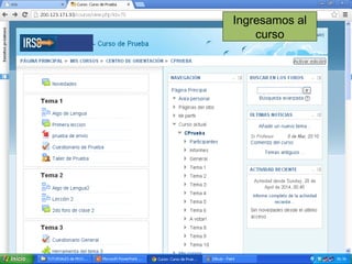 Ingresamos al
curso
 