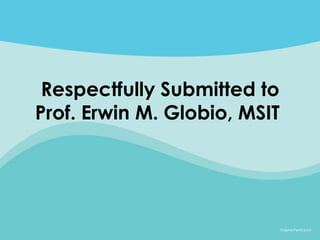 Respectfully Submitted to
Prof. Erwin M. Globio, MSIT
 