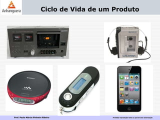 Prof. Paulo Márcio Pinheiro Ribeiro Proibida reprodução total ou parcial sem autorização
Ciclo de Vida de um Produto
 