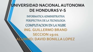 UNIVERSIDAD NACIONAL AUTONOMA
DE HONDURASV-S
 