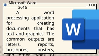 Comprehensive Guide to Microsoft Word 2016 and OneDrive Features | PPTX