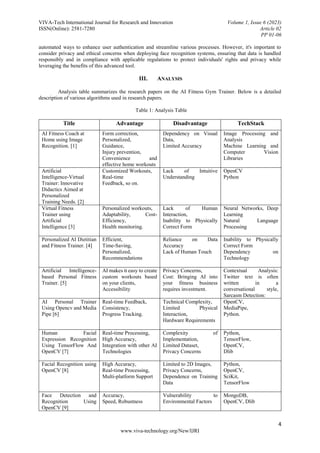 AI fitness systems