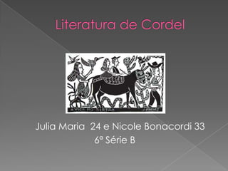 Julia Maria 24 e Nicole Bonacordi 33
             6ª Série B
 