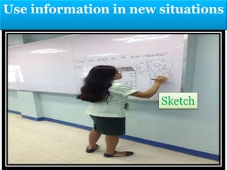 Use information in new situations
Sketch
 