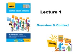 Lecture 1

The Course
 