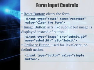 Tables and Forms in HTML | PPTX