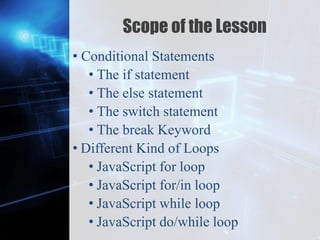 JavaScript Conditional Statements | PPT
