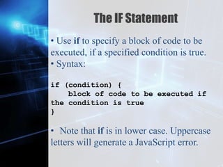 JavaScript Conditional Statements | PPT