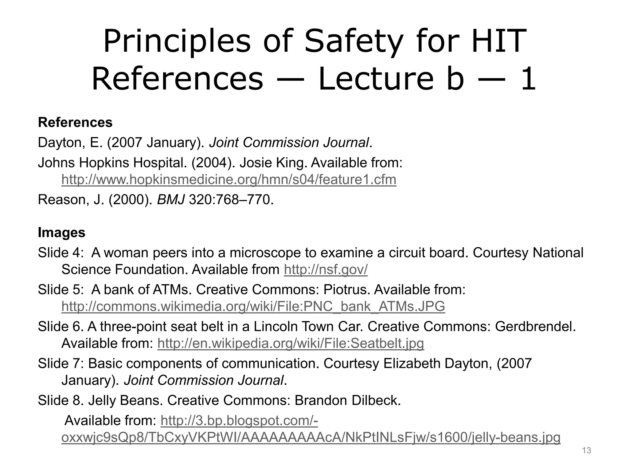 Principles of Quality and Safety for HIT | PPTX