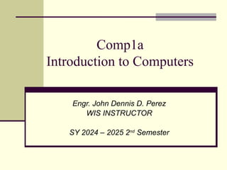 Computer Programming Tutorials 2024 Computer Fundamentals and Programming Revised 2024 | PPTX