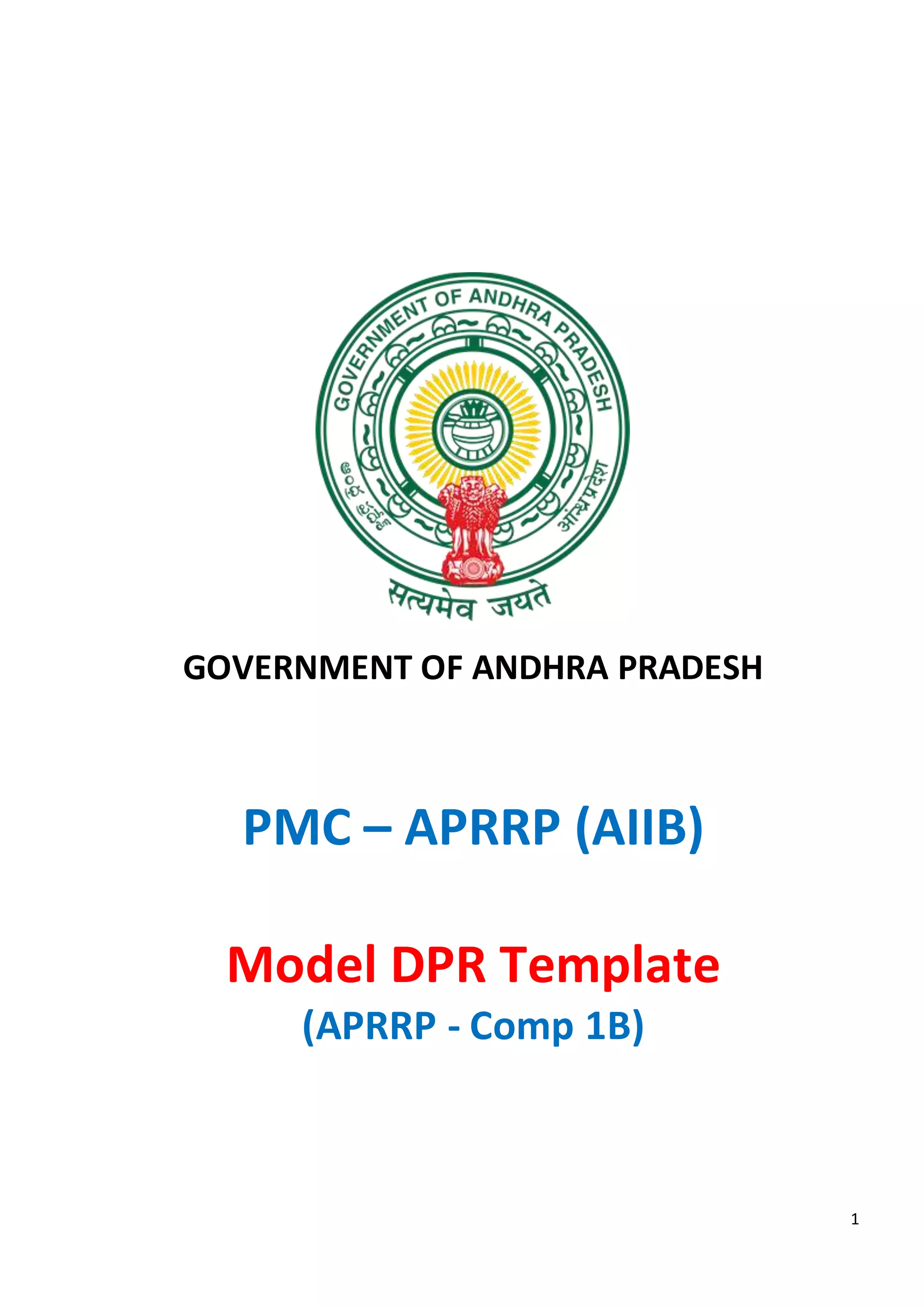 Model Dpr Form.pdf DPR Model Template for Rural Roads Upgradation in Andhra Pradesh | DOCX