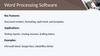 Report Writer Word Processor Program INTRODUCTION TO POWERPOINT PRES (COMP 1) | PPT