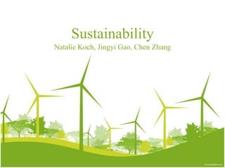 Sustainability
Natalie Koch, Jingyi Gao, Chen Zhang
 