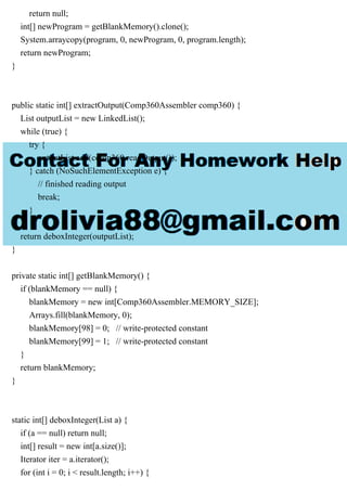 COMP360 Assembler Write an assembler that reads the source code of an ...