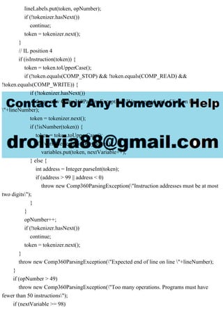 COMP360 Assembler Write an assembler that reads the source code of an ...