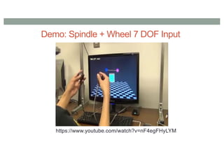 Demo: Spindle + Wheel 7 DOF Input
https://www.youtube.com/watch?v=nF4egFHyLYM
 
