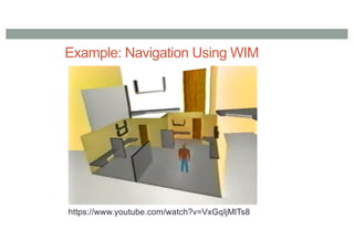 Example: Navigation Using WIM
https://www.youtube.com/watch?v=VxGqIjMlTs8
 