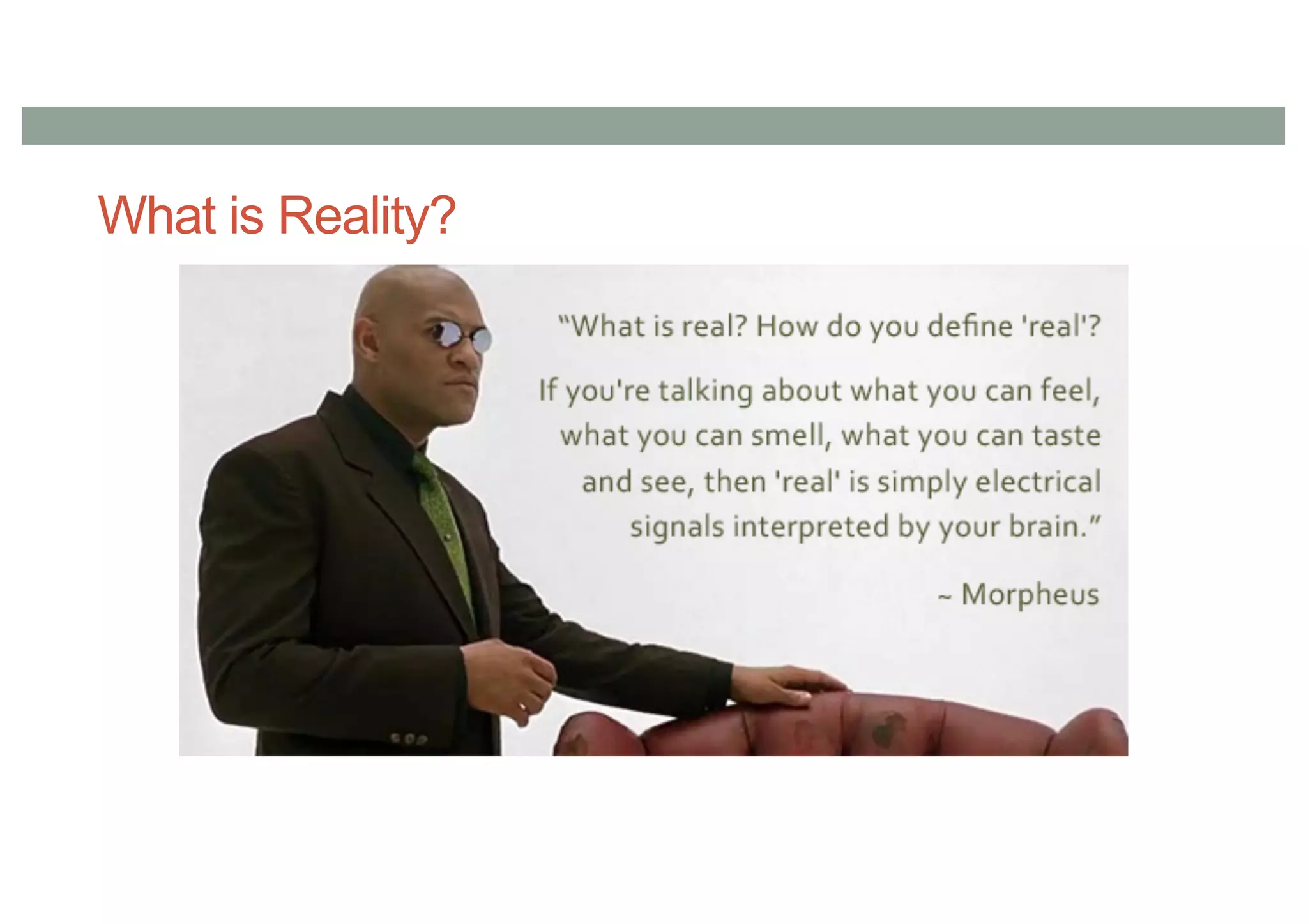 What is Reality?
 
