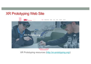 XR Prototyping Web Site
XR Prototyping resources (http://xr-prototyping.org/)
 