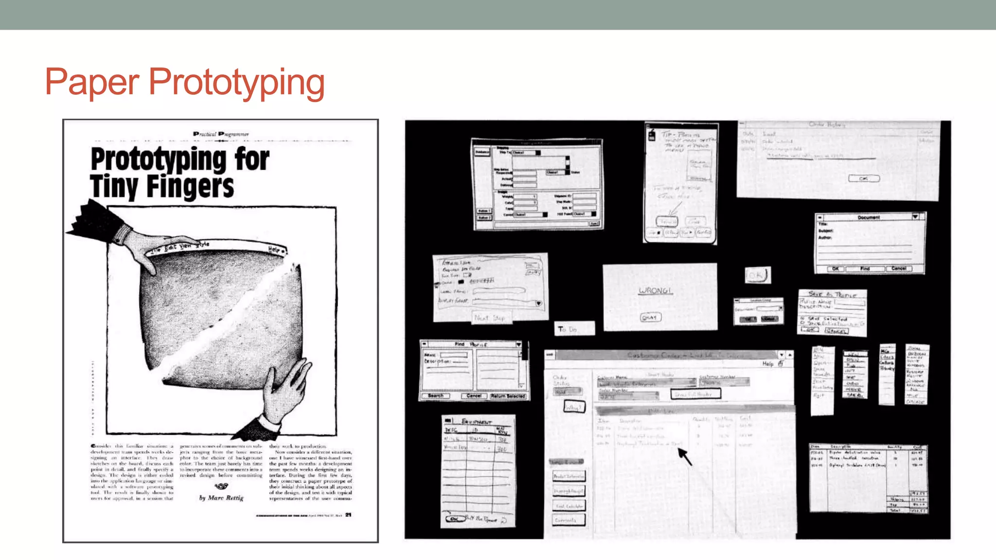 Paper Prototyping
 