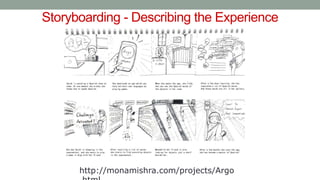 Storyboarding - Describing the Experience
http://monamishra.com/projects/Argo
 