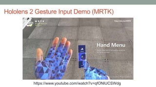 Hololens 2 Gesture Input Demo (MRTK)
https://www.youtube.com/watch?v=qfONlUCSWdg
 