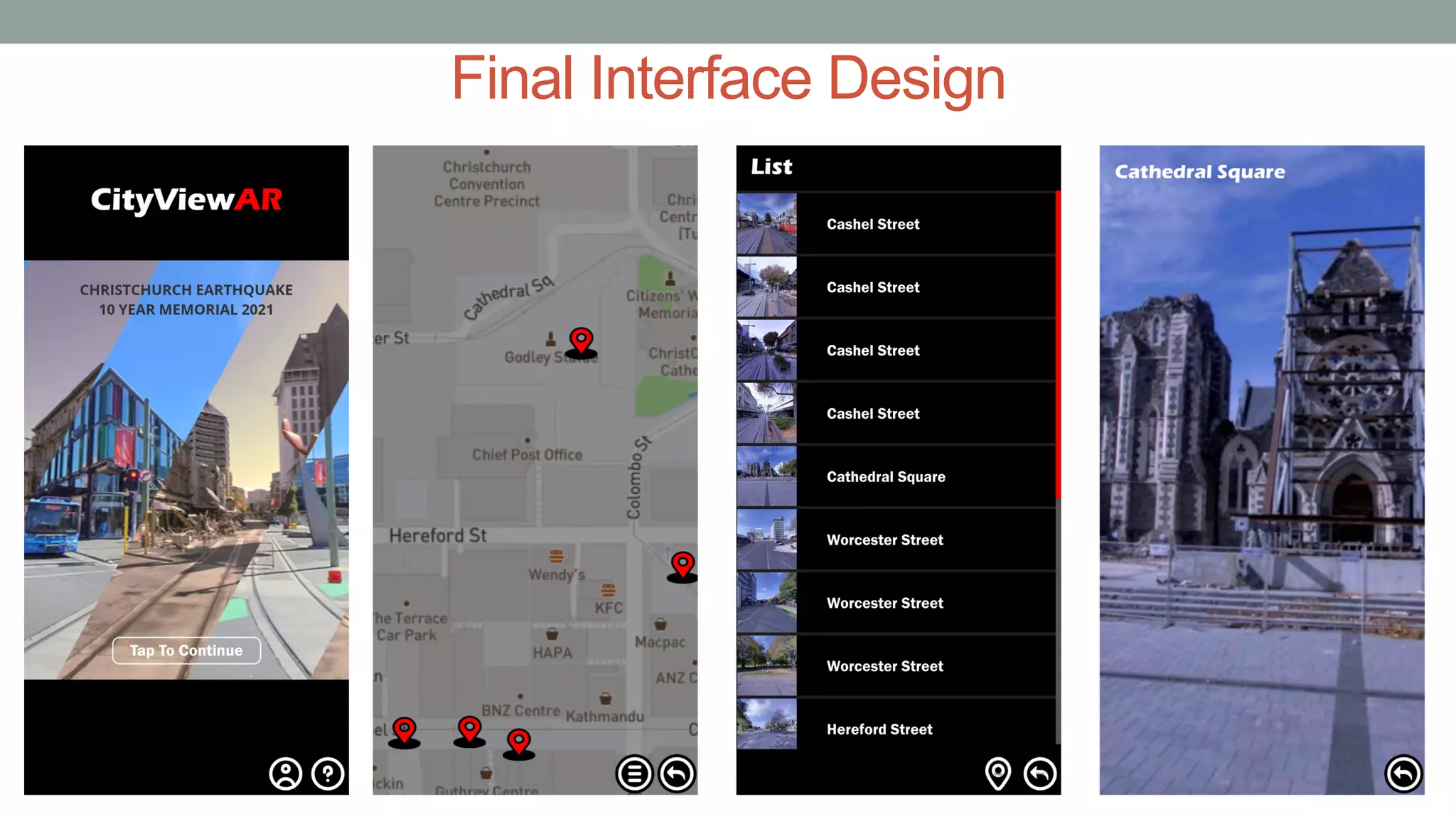 Final Interface Design
 