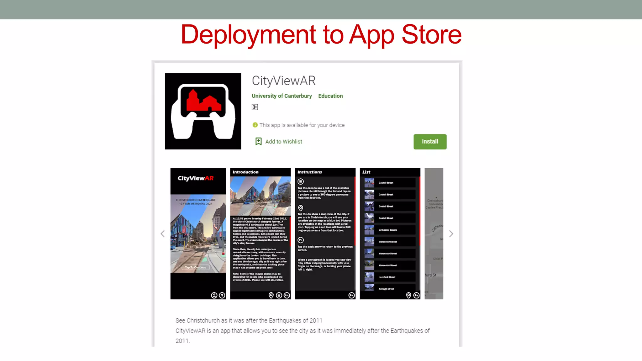Deployment to App Store
 