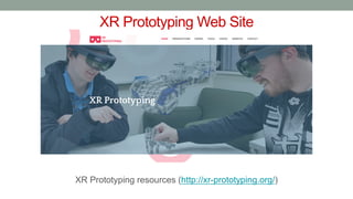 XR Prototyping Web Site
XR Prototyping resources (http://xr-prototyping.org/)
 