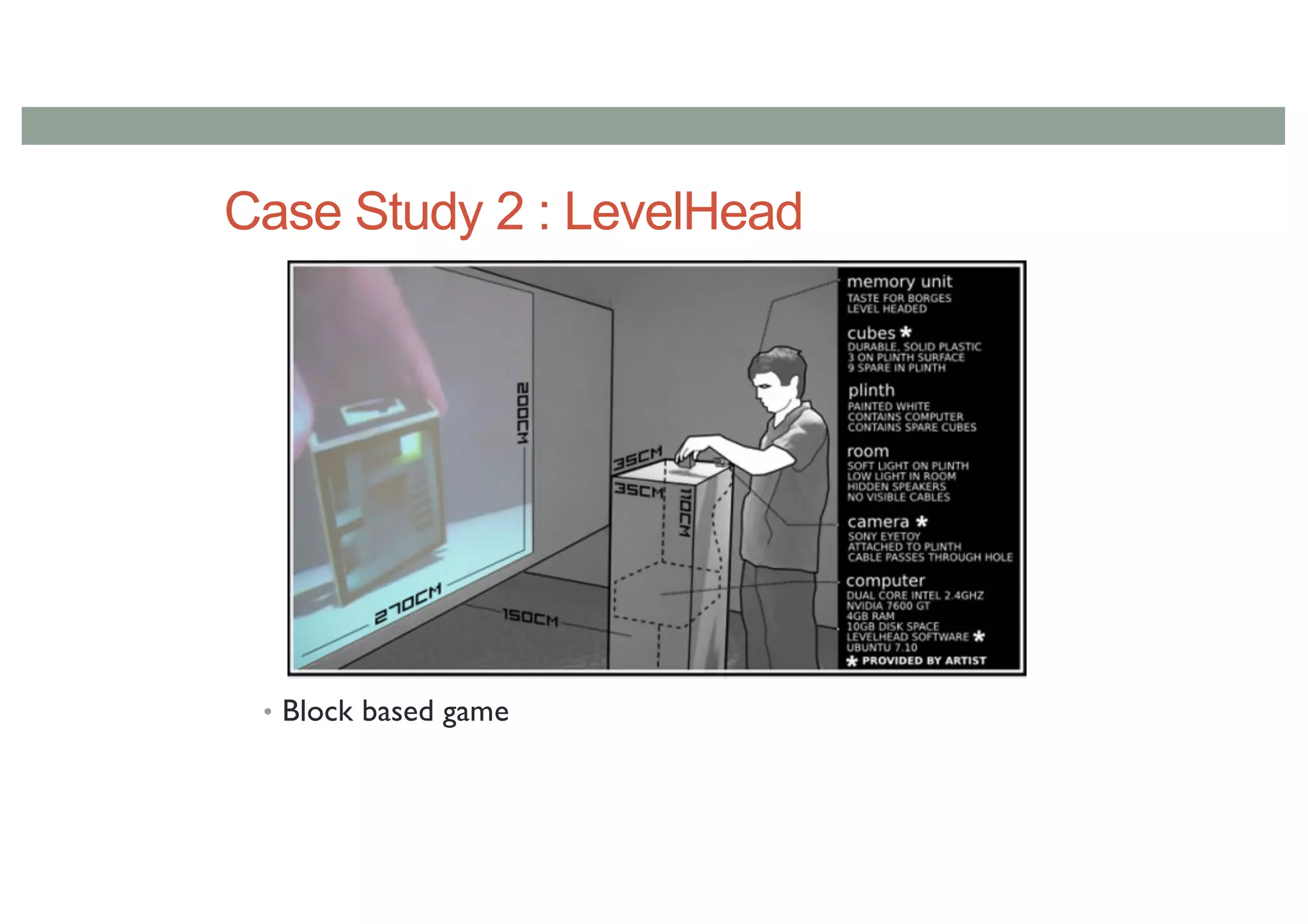 Case Study 2 : LevelHead
• Block based game
 