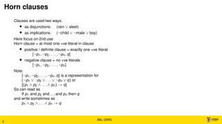 Comprehensive Overview of Horn Logic in Knowledge Representation and ...