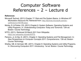 Computer Reference Worksheets Software Example Computer Software | Lecture 4D | PPTX