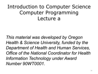 Computer Programming - Lecture A | PPT | Free Download