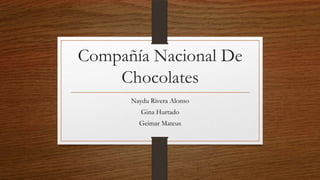 Compañía Nacional De
Chocolates
Naydu Rivera Alonso
Gina Hurtado
Geimar Mateus

 