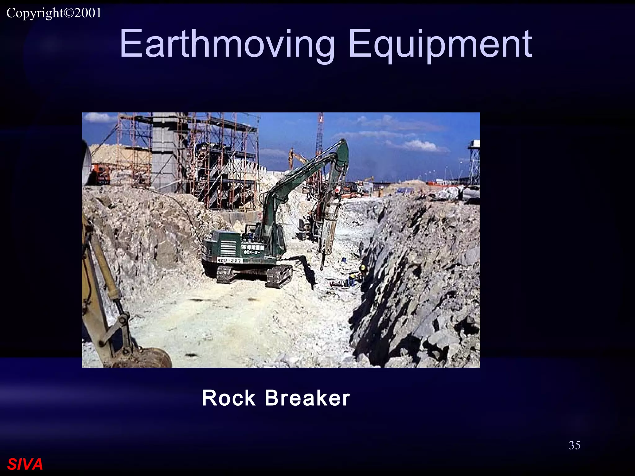 SIVA
Copyright©2001
35
Earthmoving Equipment
Rock Breaker
 