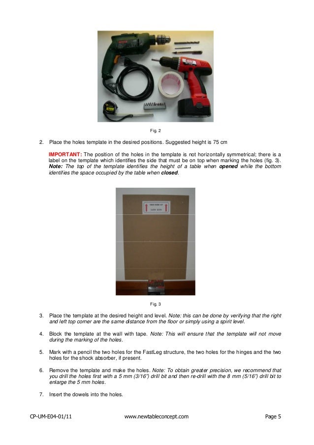 Folding Table Compact User Manual Rev. 04