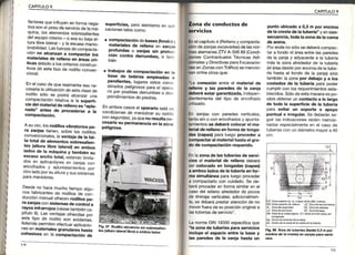 CAP¡TULO9
factoresqueinfluyenenformanega_
Íva sonefpesode serviciode lama_
qurna,toselementossobresalientes
Oelequipomismo- o seasu baiaal_
turalibrelateral- y laescasam;nio_
bratJil¡dad.Lasfuerzasdecompacta_
cronno alcanzana compactarlos
materialesde rellenoen áreascrí_
ticasdebidoa loscriteriosconstruc
Ívos de estetipo de rod¡lloconven
Enelcasode querealmenteseane_
cesariaIautilizaciónde estaclasede
rodilfosólo se podráalcanzaruna
compactaciónrelativasi la suDerfi_
ciedelmaterialde rellenoes ,;aDla_
nada, antes de procederseá h
compactac¡ón.
A suvez,Iosrodillosv¡brator¡ospa_
ra zanjastienen,sobrelos rod¡llos
convencionales,laventajade la fal_
ta tolal de elementossobresalien-
tes (altural¡brelaleral)en ambos
ladosde la máquinay tamb¡énsu
escasoanchototal,estandolimita-
oos en apljcacio0esen zanjascon
encotradosy adLrntalamientospor
orrotadoporsualtLrray sussisiemas
paramaniobras,
st perf¡cies,peroasimismoen apl
cactonestalescomo:
. compactac¡óndebases(fondo)v
mater¡alesde rellenoen zan¡a;
p.otr¡ndas o zanias s¡n proúc-
;i:l ""*'.
derrumbes,o tam
. trabajosde compactaciónen ta
base de laderas empinadaso
pend¡entes,lugaresestosconsi
deradospeljgrososparael opera
no porposiblesderrumbeso des
prend¡mientosde piedras.
Enamboscasoseloperarioestáen
condícionesde maniobrarsu rodillo
consegu¡dad,yaqueno resultañe-
cesaío st¡permanenciaen lazona
pel¡grosa.
F¡9.97 Fod¡ttoübEtor¡os¡nsobresatien-
rcs |árrur¿tareÉttibre)a ámbostados
na de conductos de
tos
el capítulo4 (Rel¡enoy compacta
de zanjasexcavadas)de lasnor-
a¡emanasZTVA-SIB 89 (Condi-
CAPITULO9
puntoubicadoa 0,3m por enc¡ma
de Iacresiade latubería"y encon-
secuenc¡a,lodalazonade lacama
oe arena.
Porendenosólosedeberácompac-
tara fondoel áreaentrelasparedes
de la zanjay adyacentea la tuberÍa
másla zonaalrededorde la tubería
(eláreadesdeporencimadelatube
ria hastael fondode la zanla)sino
tambiénlazonapor debajoy a los
costadosde la tuberíaparapoder
cumplirconlosrequerimientosesta-
blecidos.Sólodeestamaneraespo-
sibleobteneruncontactoa lo largo
de toda la superf¡c¡ede la tubería
para ev¡tar un soporte o apoyo
puntual€ irregular.Se deberánse-
guirlas indicacjonesreciénmencio
nadasespecialmenteen el casode
tuberÍasconundiámetromayora40
cm,
F¡s.98 Áreadétubeías(hasta0,3ñ por
enc¡made la cresta)én zanjasparased¡-
enZonasconTráfico)semencio-
entreotrosque:
ContractualesTécnicasAdi
y DirectivasparaExcavac¡o-
conex¡ónentreel materialde
zanjas con paredesverticales,
sino conencofradosy apunta
¡entosse deberácolocarel ma-
alde rellenoenformadetonga-
féno y fas paredes de la zanja
beÉ estar garantizada, indepen-
entementedel tipo de encofrado
ilizado-
das (capas)paraluegoprocedera
Compactarel maierialhastaelgra-
do de compactaciónrequefido.
Desdeno hacemuchotiempoajou_
nos fabricantesde rodillosde c;n_
oLrcctonmanualofrecenrod¡llospa-
ra zanlascons¡stemasde controla
rayos ¡nfrarrojos (véasetamb¡énca_
pítr¡lo8). Las ventajasofrecidaspor
este tipo de rodilloson evidenies.
Ademáspermitenefect¡raraplicacio-
nesenmater¡alesgranulareshasta
cohes¡vosen la compaclacióndé
Enlazonade lastuberíasde servi-
c¡os el materialde rellenodeberá
sercolocadoen tongadas(capas)
aambosladosde latuberíaenfor-
ma s¡multáneaparaluegoproceder
a compactarlocon cuidado.Se de-
beráprocederenformasimilaren el
casodel rellenoalrededorde pozos
de drenajeverticales;adicionalmen
te, sedeberáprestaratenciónde no
moverfueradesuposiciónor¡ginala
lastuberíasde servicio".
La normaDIN1B300esoecificaoue
"la zonade tuberíasDaraserv¡c¡os
incluyeel espacioentre la basey
las paredesde la zanja hasta un
 