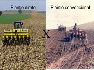 Plantio direto Plantio convencional 
X 
 