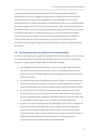 Théories du complot : guide et recommandations
15
croyances conspirationnistes fermement ancrées et qui ont interagi avec ...