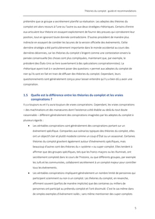 Théories du complot : guide et recommandations
5
prétendre que ce groupe a secrètement planifié sa réalisation. Les adepte...