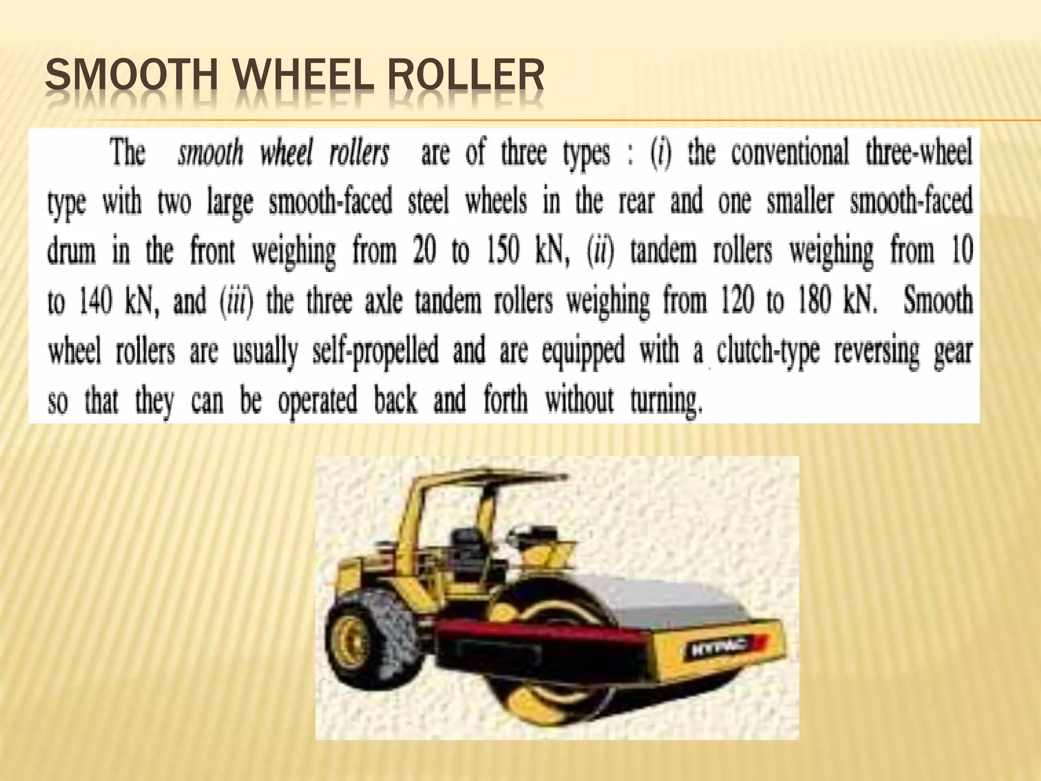 SMOOTH WHEEL ROLLER
 