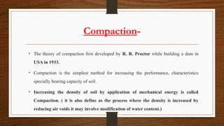 Compaction and consolidation of soil sample | PPTX