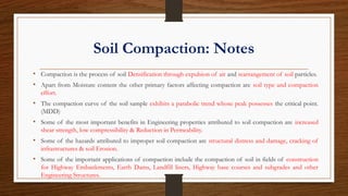 Compaction and consolidation of soil sample | PPTX