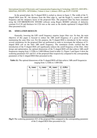 Compact lpf design with low cutoff frequency using v shaped dgs ...