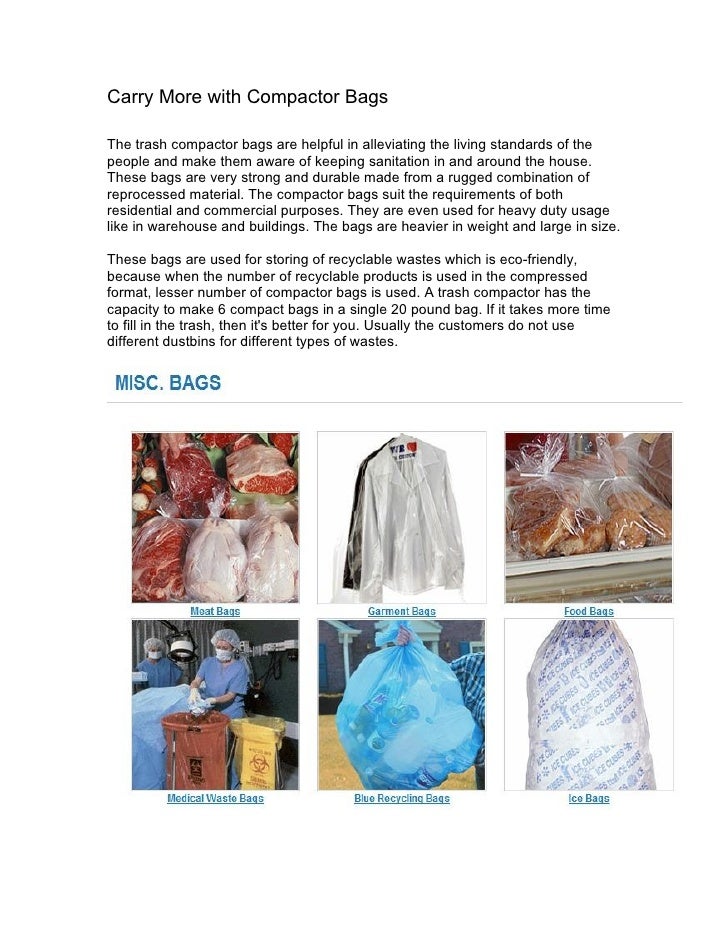 Compactor bags