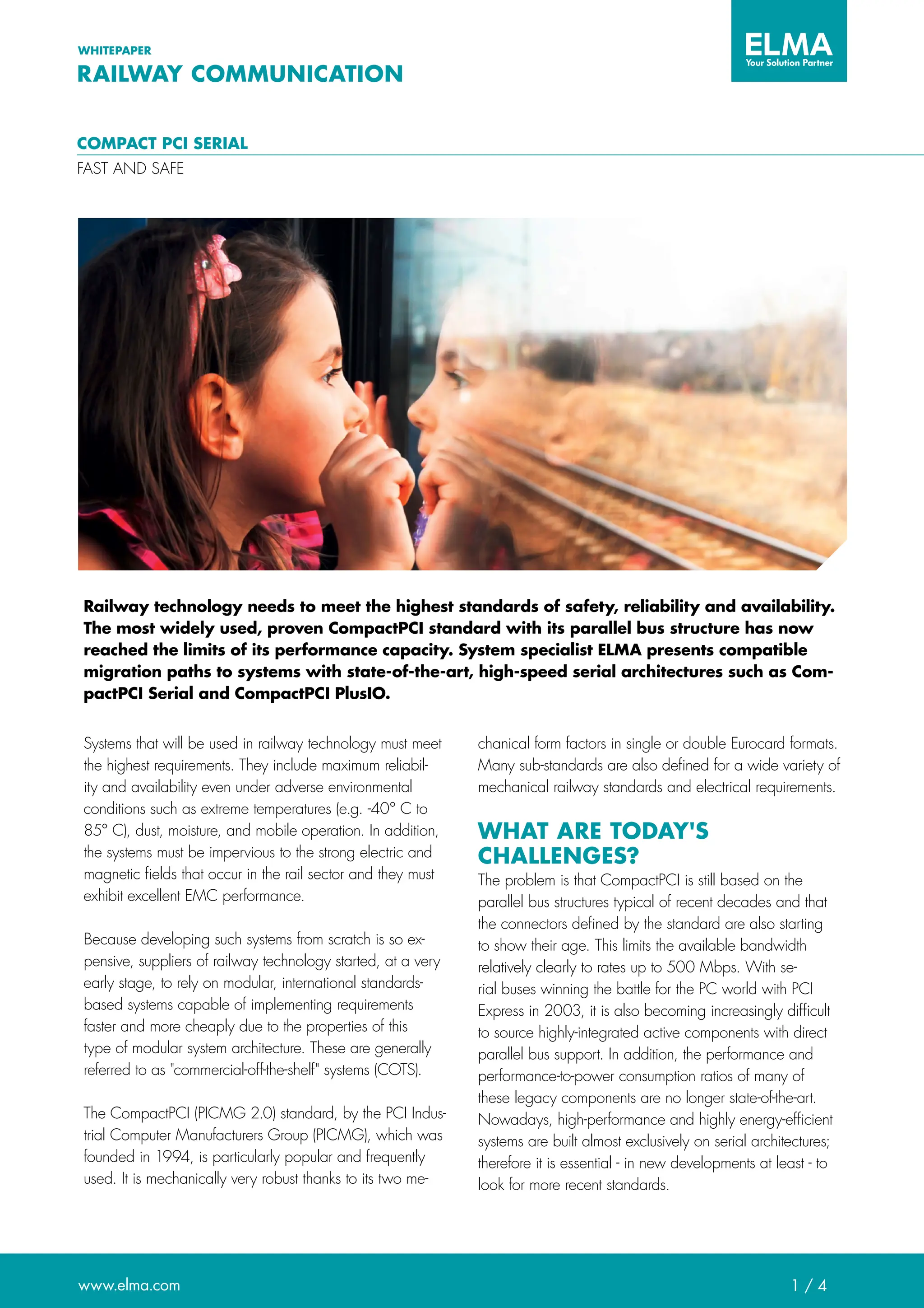 Compact PCI Serial | Elma Electronic | Railway Communication | PDF